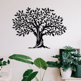 Wallity Yaprak Dokumu - M0111 Escultura de Pared de Metal Negra